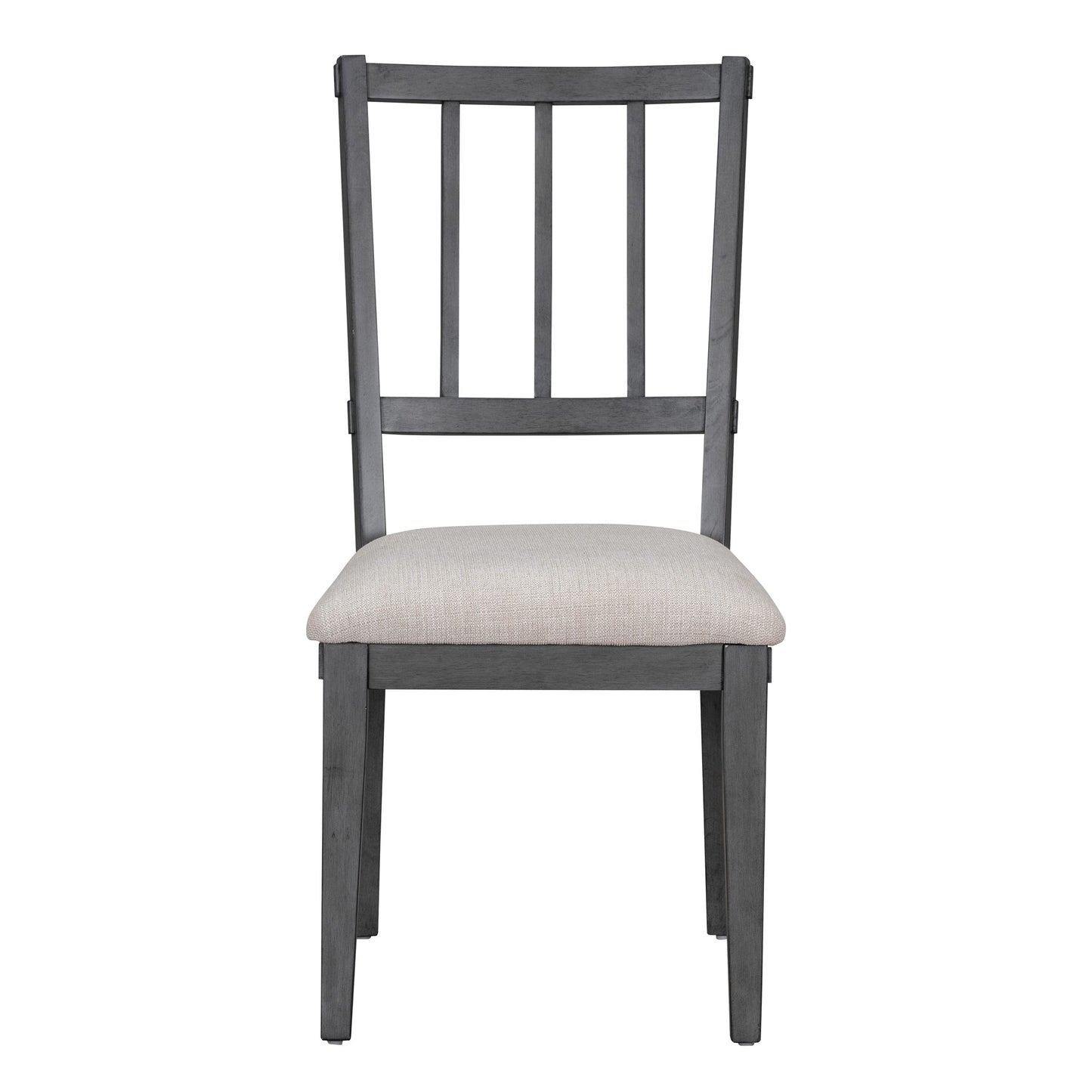 TREXM 5 - piece Rustic Charm Round Dining Set with 3 Upholstered Chairs and Curved Bench for Dining Room, Kitchen and Living Room (Gray) - 1st Choice Furniture Direct