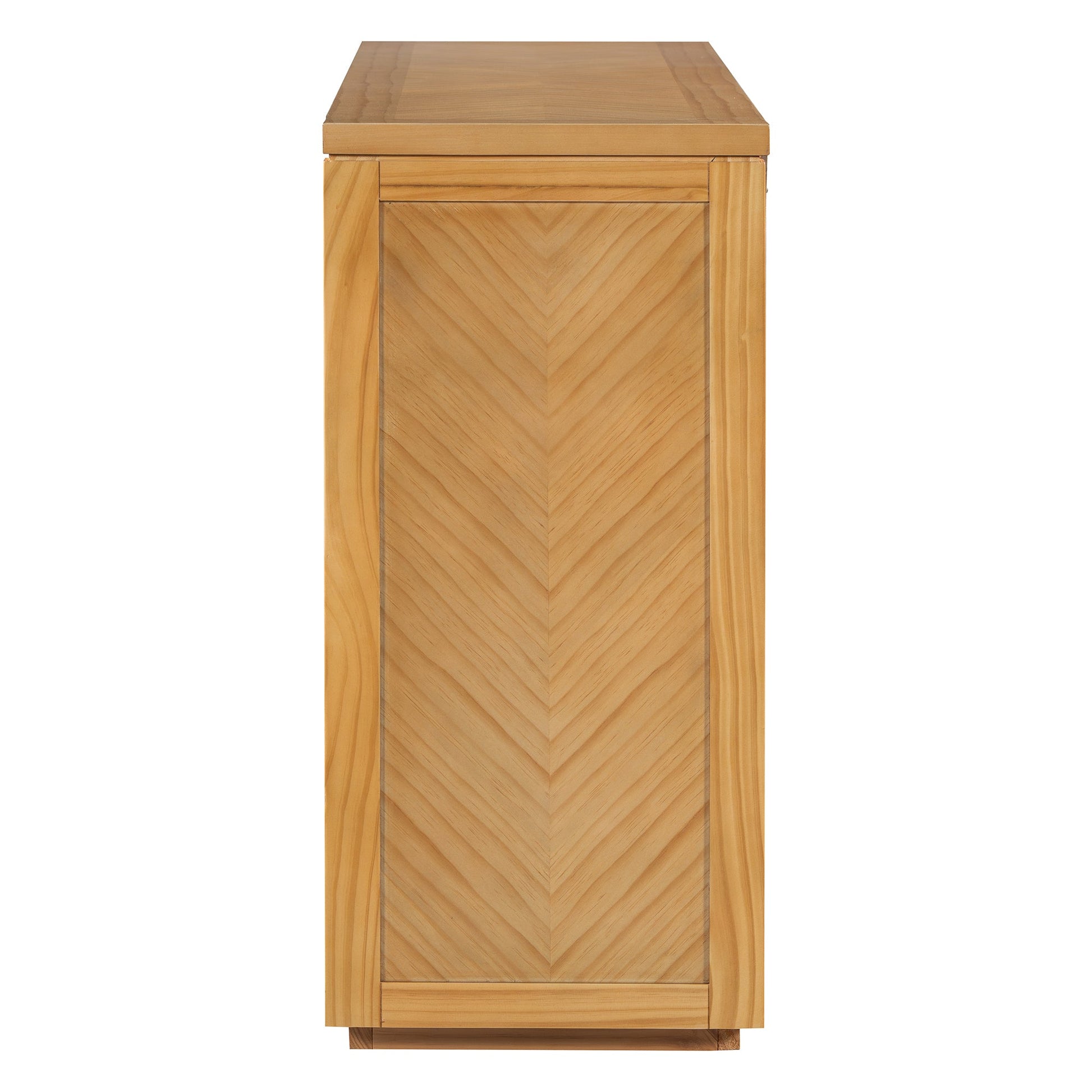 TREXM 55' Console Table, Rustic Wooden Entryway Table with Storage Drawers and Open Shelf, Elegant Sofa Table for Hallway and Living Room (Natural) - 1st Choice Furniture Direct