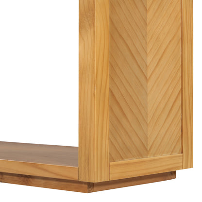 TREXM 55' Console Table, Rustic Wooden Entryway Table with Storage Drawers and Open Shelf, Elegant Sofa Table for Hallway and Living Room (Natural) - 1st Choice Furniture Direct