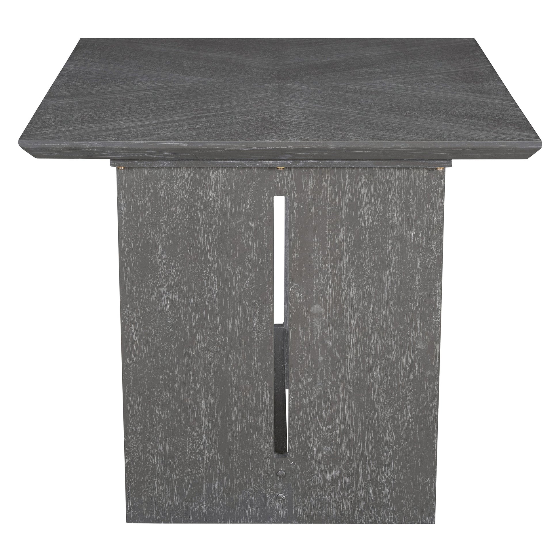 TREXM 6 - Piece Retro Dining Table Set for 6, 60' Wood Kitchen Table and Chairs Set of 4 with Bench Designed Trestle Base for kitchen & Dining Room (Gray) - 1st Choice Furniture Direct