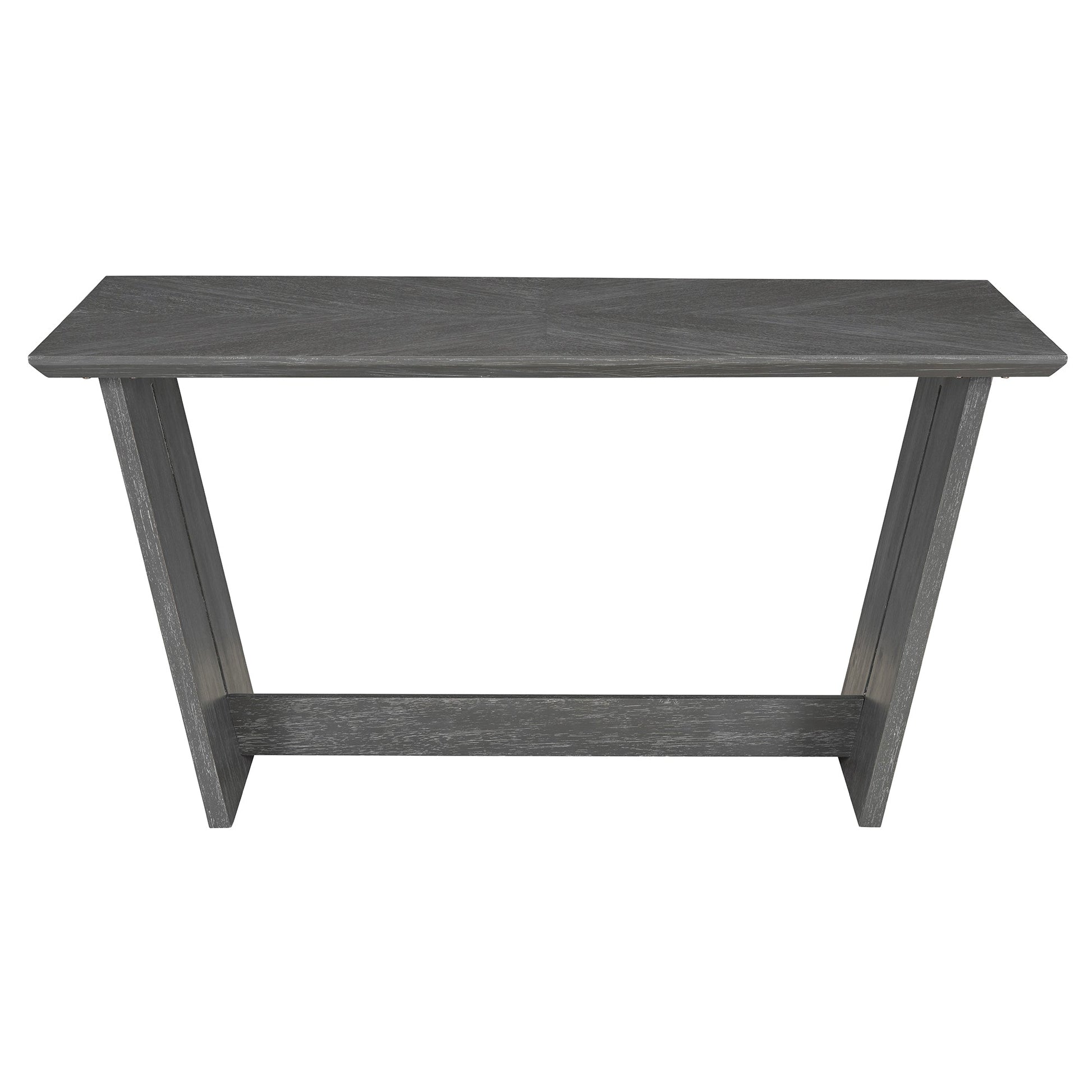 TREXM 6 - Piece Retro Dining Table Set for 6, 60' Wood Kitchen Table and Chairs Set of 4 with Bench Designed Trestle Base for kitchen & Dining Room (Gray) - 1st Choice Furniture Direct