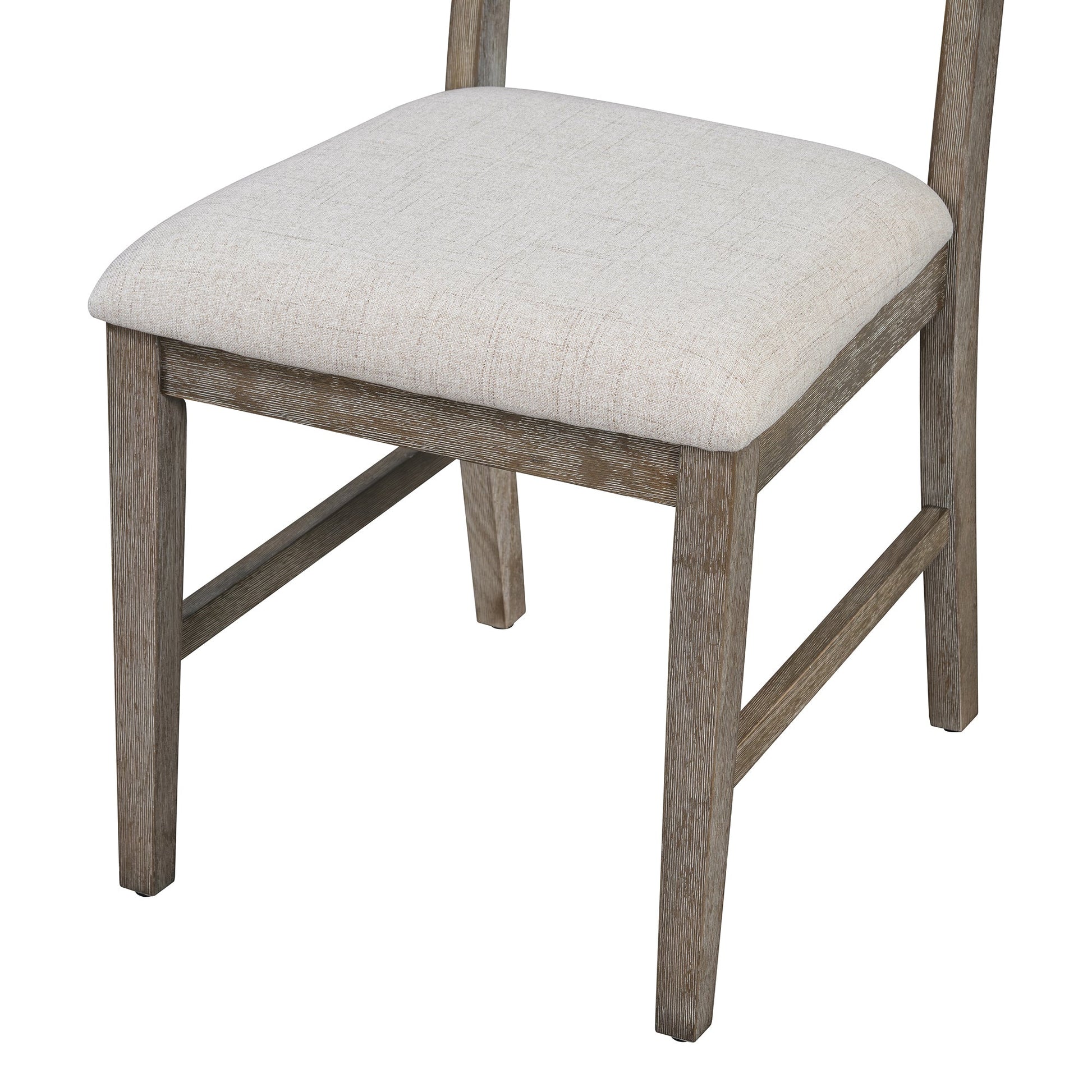 TREXM 6 - Piece Retro Dining Table Set for 6, 60' Wood Kitchen Table and Chairs Set of 4 with Bench Designed Trestle Base for kitchen & Dining Room (Gray) - 1st Choice Furniture Direct