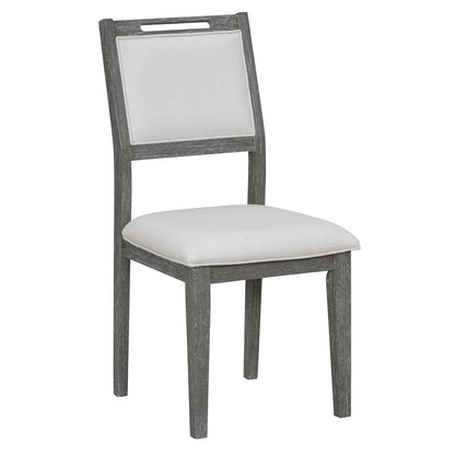 TREXM 6 - Piece Retro Dining Table Set for 6, 60' Wood Kitchen Table and Chairs Set of 4 with Bench Designed Trestle Base for kitchen & Dining Room (Gray) - 1st Choice Furniture Direct