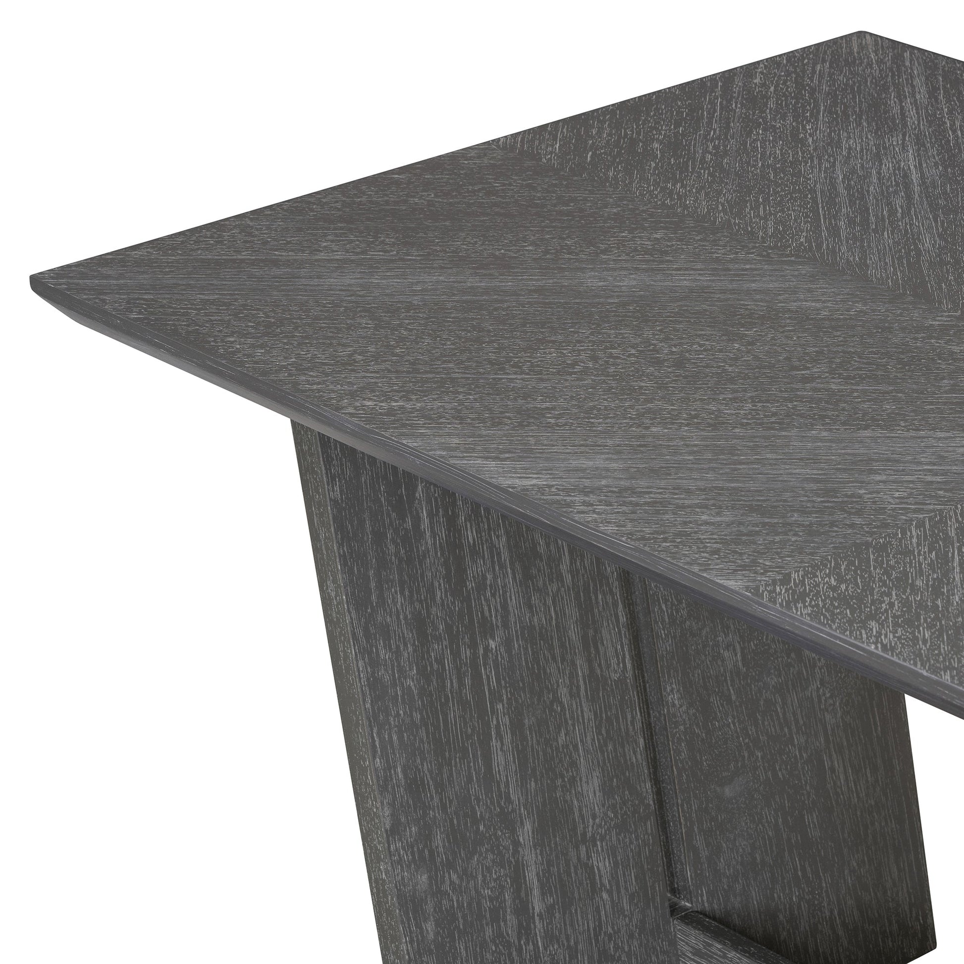 TREXM 6 - Piece Retro Dining Table Set for 6, 60' Wood Kitchen Table and Chairs Set of 4 with Bench Designed Trestle Base for kitchen & Dining Room (Gray) - 1st Choice Furniture Direct