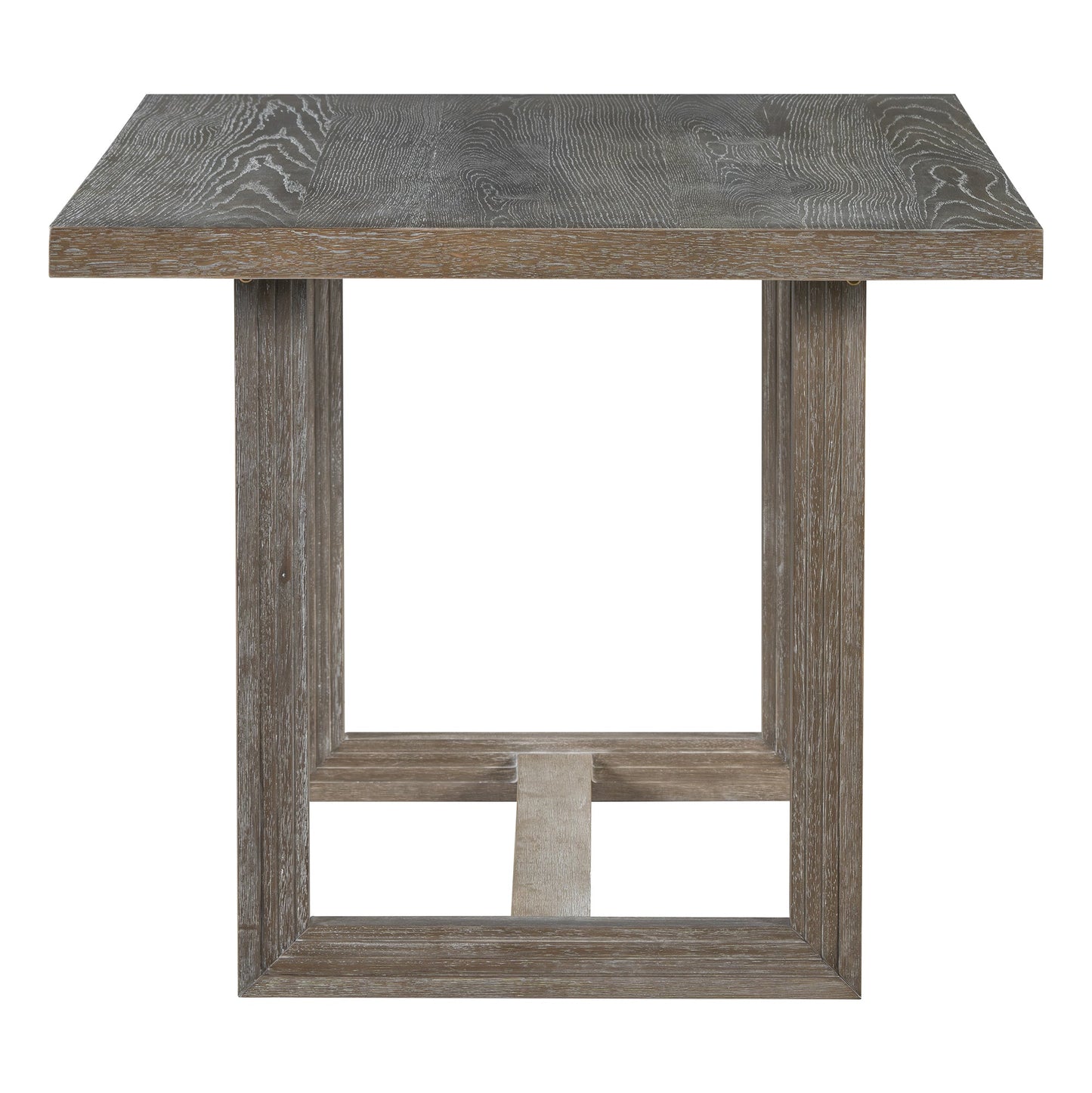 TREXM 6 - Piece Retro Dining Table Set for 6, 60' Wood Kitchen Table and Chairs Set of 4 with Bench Designed Trestle Base for kitchen & Dining Room (Gray) - 1st Choice Furniture Direct