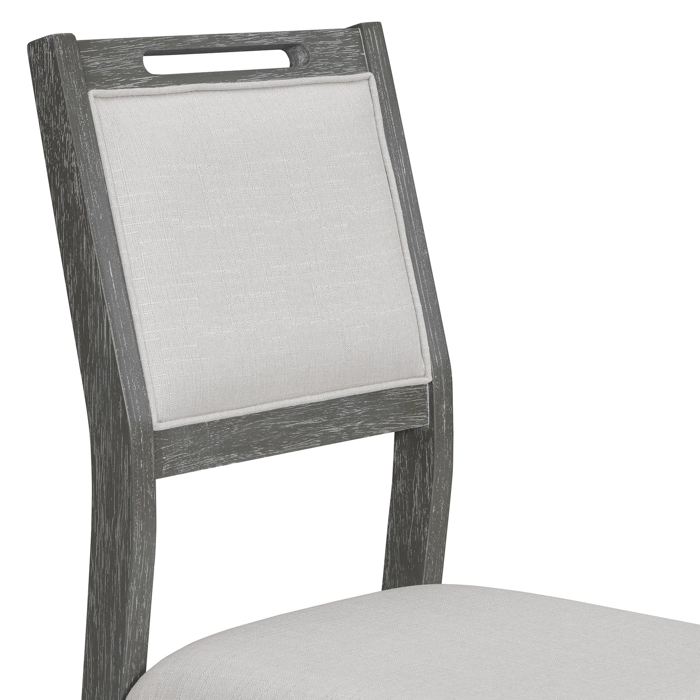 TREXM 6 - Piece Retro Dining Table Set for 6, 60' Wood Kitchen Table and Chairs Set of 4 with Bench Designed Trestle Base for kitchen & Dining Room (Gray) - 1st Choice Furniture Direct