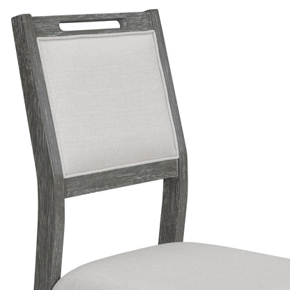 TREXM 6 - Piece Retro Dining Table Set for 6, 60' Wood Kitchen Table and Chairs Set of 4 with Bench Designed Trestle Base for kitchen & Dining Room (Gray) - 1st Choice Furniture Direct
