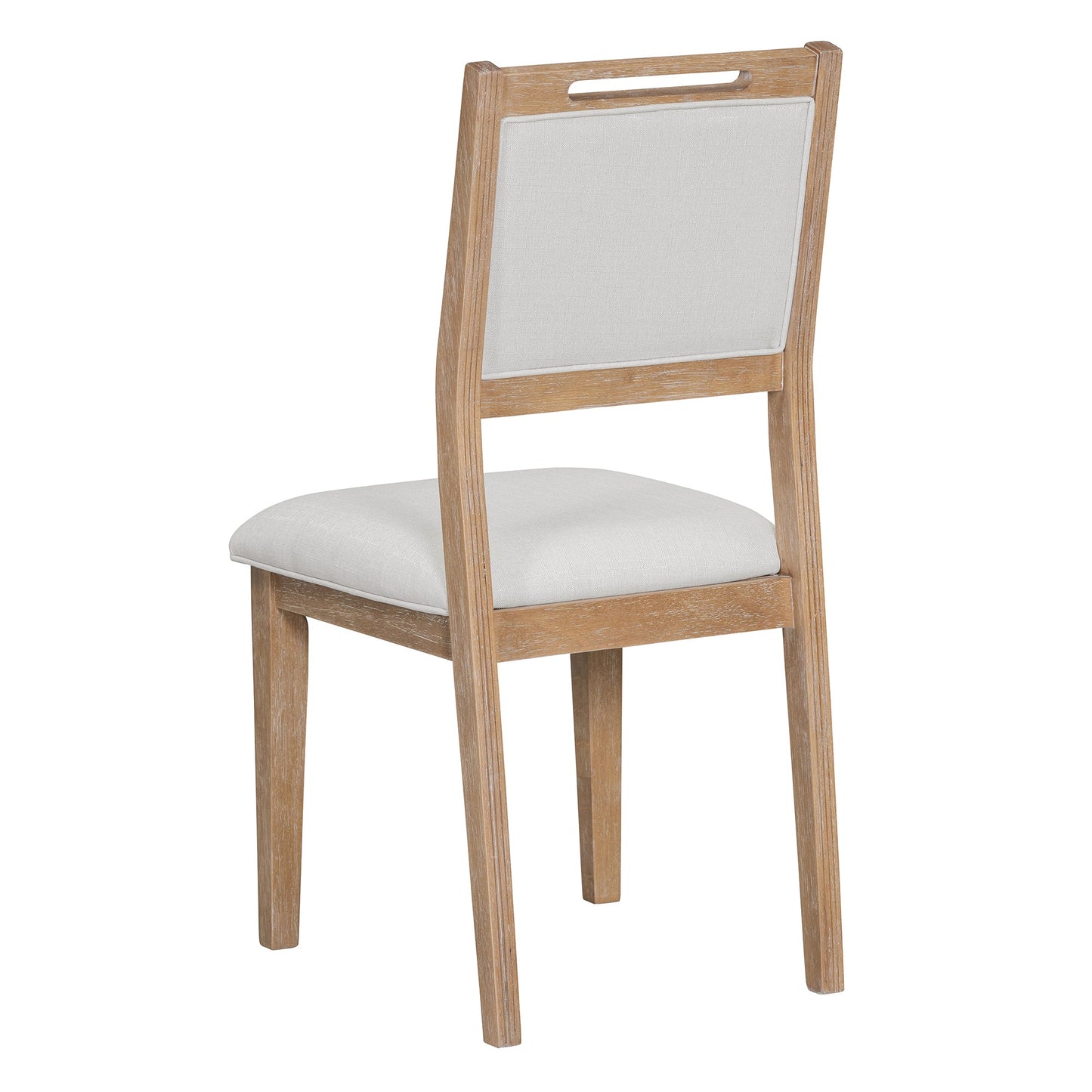 TREXM 6 - Piece Retro Dining Table Set for 6, 60' Wood Kitchen Table and Chairs Set of 4 with Bench Designed Trestle Base for kitchen & Dining Room (Natural Wood Wash) - 1st Choice Furniture Direct