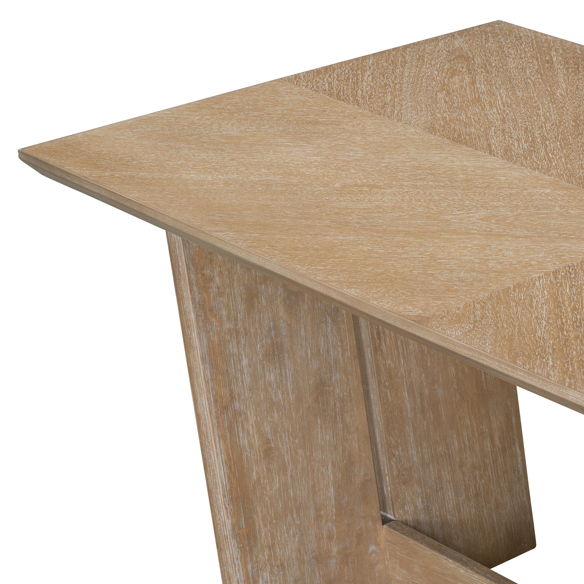 TREXM 6 - Piece Retro Dining Table Set for 6, 60' Wood Kitchen Table and Chairs Set of 4 with Bench Designed Trestle Base for kitchen & Dining Room (Natural Wood Wash) - 1st Choice Furniture Direct