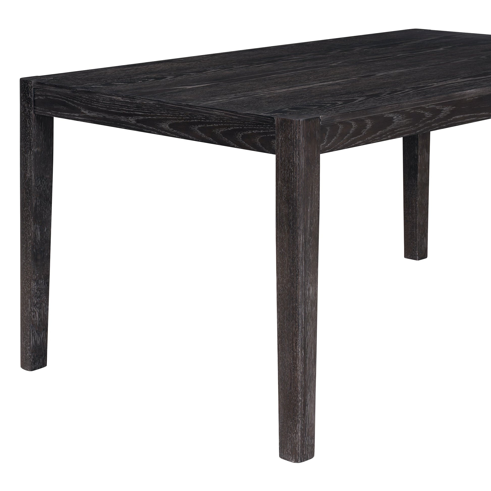 TREXM 7 - Piece Retro Dining Table Set for 6, 1 Rectangular Wood Dining Table Set for 6 with Upholstered Chairs for Dining Room and Kitchen (Espresso) - 1st Choice Furniture Direct