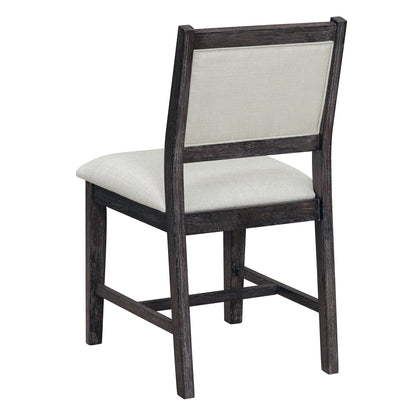 TREXM 7 - Piece Retro Dining Table Set for 6, 1 Rectangular Wood Dining Table Set for 6 with Upholstered Chairs for Dining Room and Kitchen (Espresso) - 1st Choice Furniture Direct