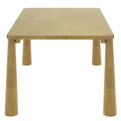 TREXM 7 - Piece Retro Dining Table Set for 6, Wood Dining Table Set for 6 with Upholstered Chairs for kitchen & Dining Room (Natural Wood Wash) - 1st Choice Furniture Direct