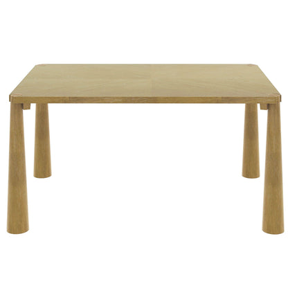 TREXM 7 - Piece Retro Dining Table Set for 6, Wood Dining Table Set for 6 with Upholstered Chairs for kitchen & Dining Room (Natural Wood Wash) - 1st Choice Furniture Direct