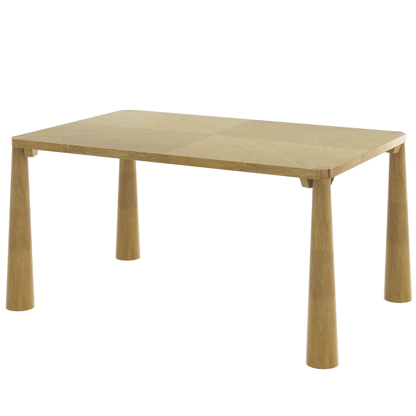 TREXM 7 - Piece Retro Dining Table Set for 6, Wood Dining Table Set for 6 with Upholstered Chairs for kitchen & Dining Room (Natural Wood Wash) - 1st Choice Furniture Direct