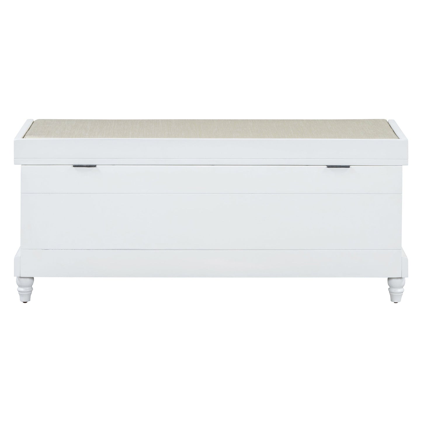 TREXM Classic Shoe Bench with Cushion and Three Drawers, Fluted Entryway Bench with Storage for Living Room, Entryway, and Hallways (White,OLD SKU: N715P207812K) - 1st Choice Furniture Direct