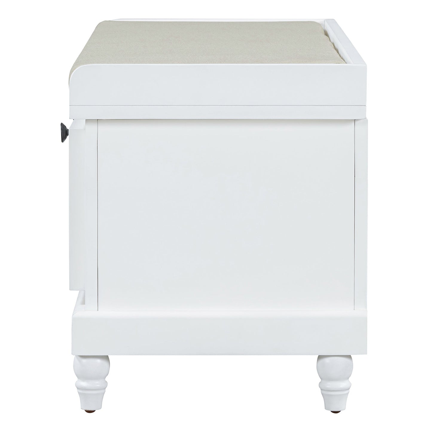 TREXM Classic Shoe Bench with Cushion and Three Drawers, Fluted Entryway Bench with Storage for Living Room, Entryway, and Hallways (White,OLD SKU: N715P207812K) - 1st Choice Furniture Direct
