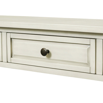 TREXM Console Table 63' Long Console Table with Drawers and Shelf for Entryway, Hallway, Living Room (Antique White, OLD SKU: WF314993AAK) - 1st Choice Furniture Direct
