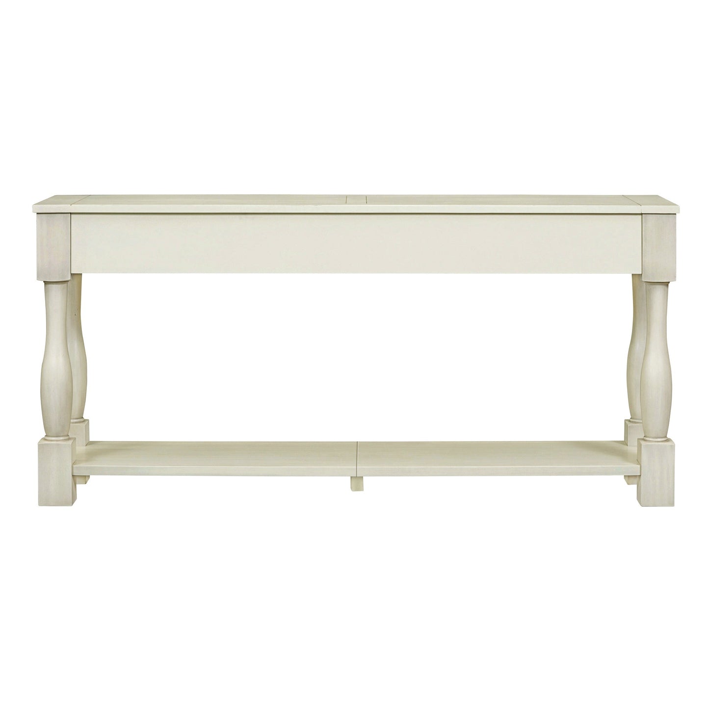 TREXM Console Table 63' Long Console Table with Drawers and Shelf for Entryway, Hallway, Living Room (Antique White, OLD SKU: WF314993AAK) - 1st Choice Furniture Direct