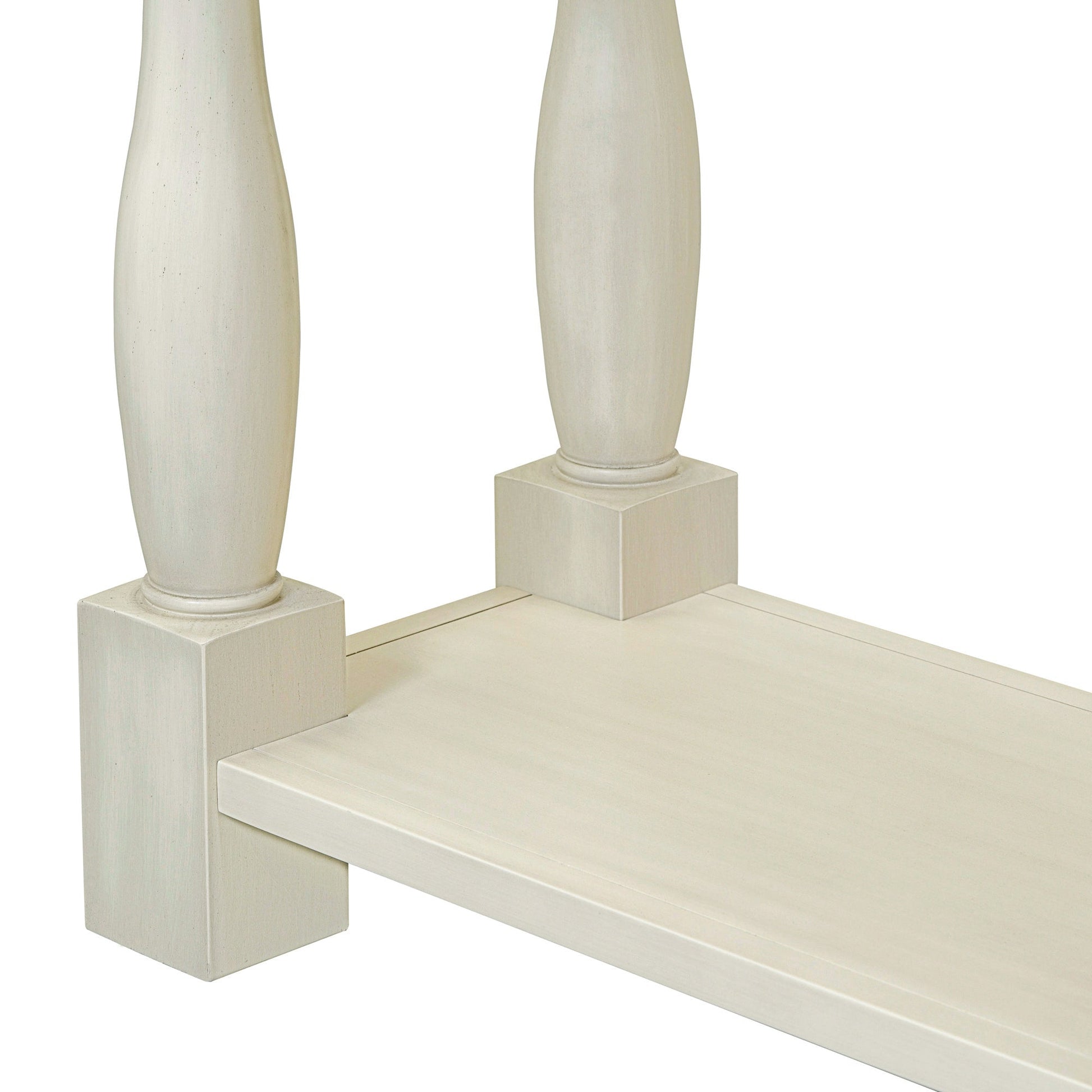 TREXM Console Table 63' Long Console Table with Drawers and Shelf for Entryway, Hallway, Living Room (Antique White, OLD SKU: WF314993AAK) - 1st Choice Furniture Direct