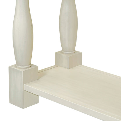 TREXM Console Table 63' Long Console Table with Drawers and Shelf for Entryway, Hallway, Living Room (Antique White, OLD SKU: WF314993AAK) - 1st Choice Furniture Direct