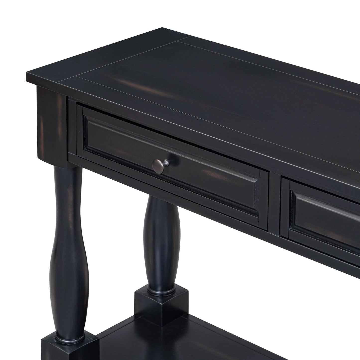 TREXM Console Table 63' Long Console Table with Drawers and Shelf for Entryway, Hallway, Living Room (Espresso, OLD SKU: WF314993AAB) - 1st Choice Furniture Direct