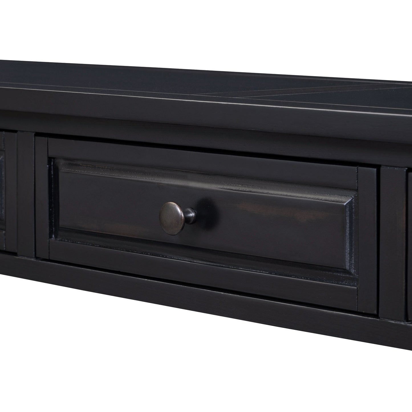 TREXM Console Table 63' Long Console Table with Drawers and Shelf for Entryway, Hallway, Living Room (Espresso, OLD SKU: WF314993AAB) - 1st Choice Furniture Direct