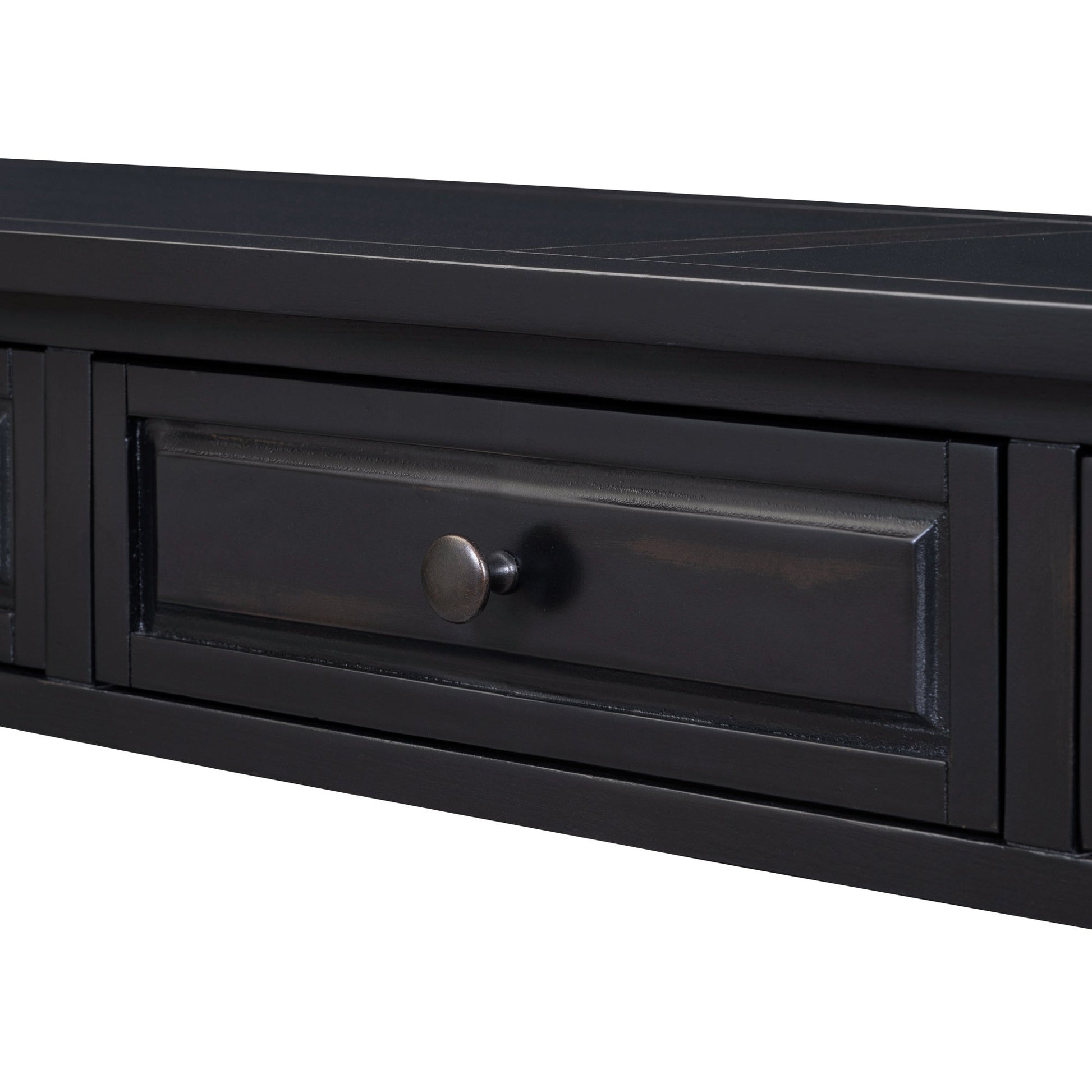 TREXM Console Table 63' Long Console Table with Drawers and Shelf for Entryway, Hallway, Living Room (Espresso, OLD SKU: WF314993AAB) - 1st Choice Furniture Direct