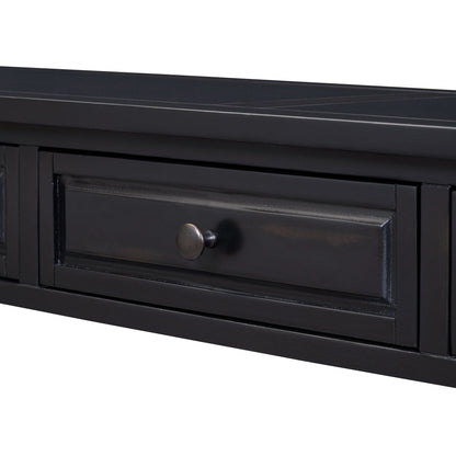 TREXM Console Table 63' Long Console Table with Drawers and Shelf for Entryway, Hallway, Living Room (Espresso, OLD SKU: WF314993AAB) - 1st Choice Furniture Direct