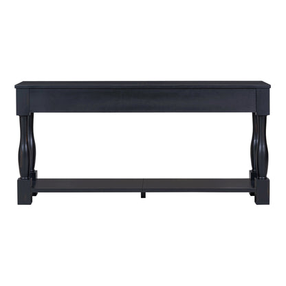 TREXM Console Table 63' Long Console Table with Drawers and Shelf for Entryway, Hallway, Living Room (Espresso, OLD SKU: WF314993AAB) - 1st Choice Furniture Direct