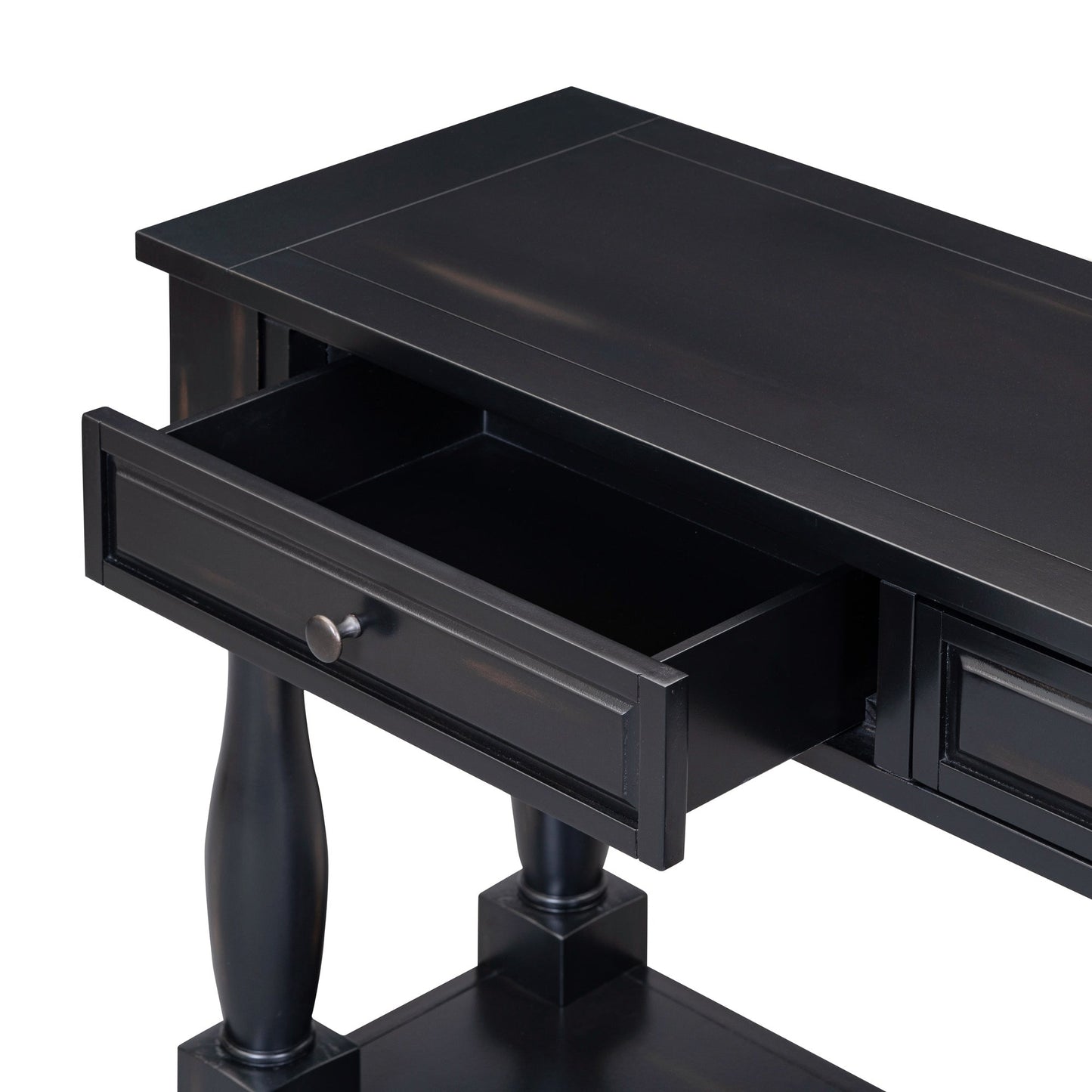 TREXM Console Table 63' Long Console Table with Drawers and Shelf for Entryway, Hallway, Living Room (Espresso, OLD SKU: WF314993AAB) - 1st Choice Furniture Direct