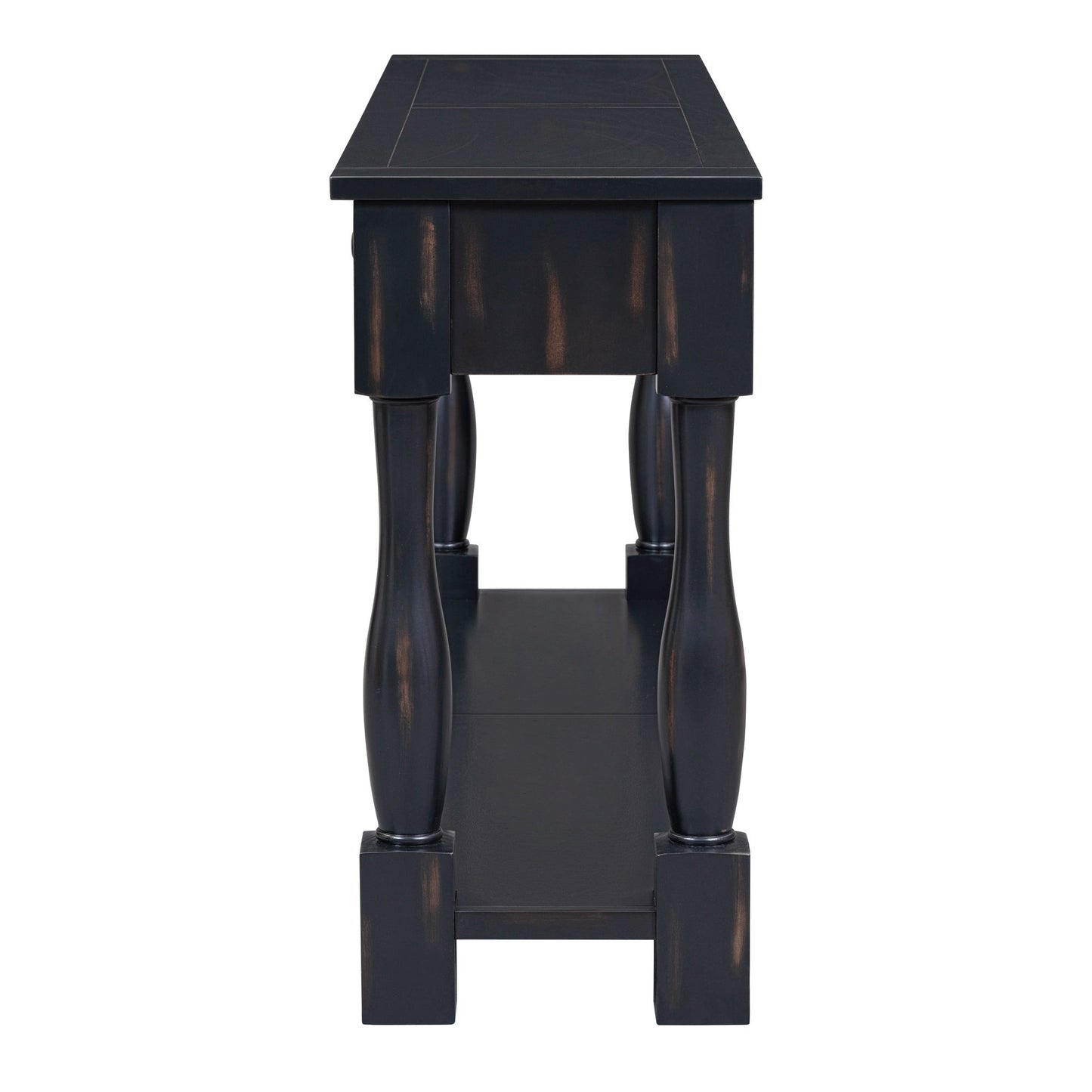 TREXM Console Table 63' Long Console Table with Drawers and Shelf for Entryway, Hallway, Living Room (Espresso, OLD SKU: WF314993AAB) - 1st Choice Furniture Direct