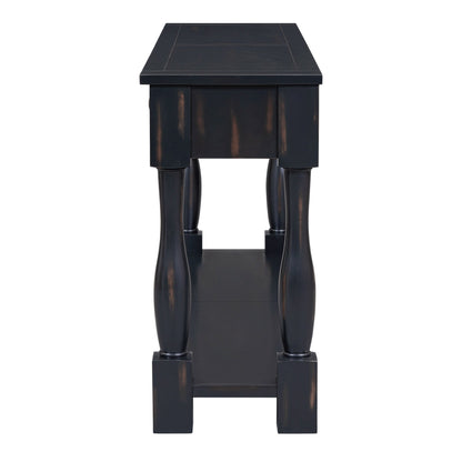 TREXM Console Table 63' Long Console Table with Drawers and Shelf for Entryway, Hallway, Living Room (Espresso, OLD SKU: WF314993AAB) - 1st Choice Furniture Direct