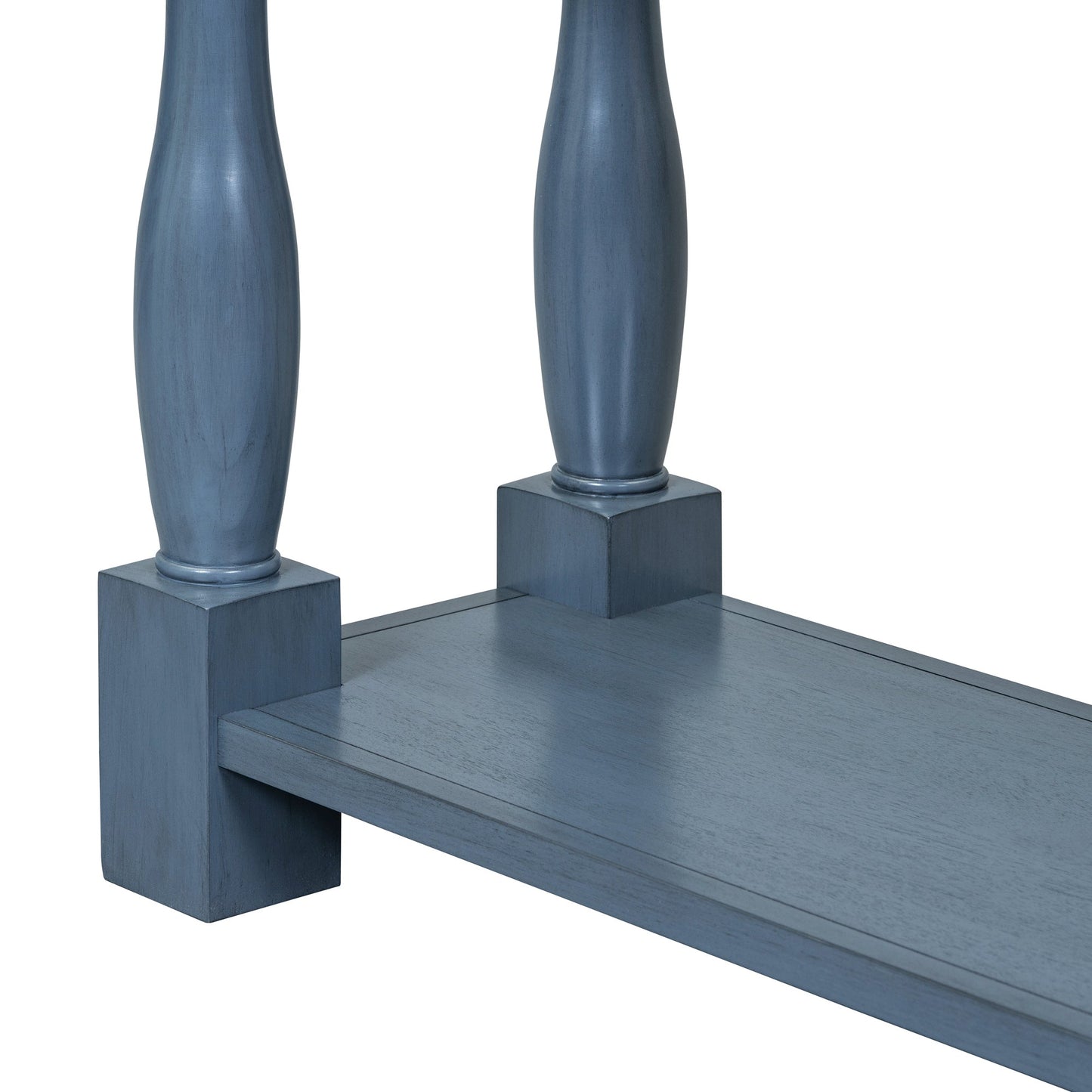 TREXM Console Table 63' Long Console Table with Drawers and Shelf for Entryway, Hallway, Living Room (Navy, OLD SKU: WF314993AAM) - 1st Choice Furniture Direct