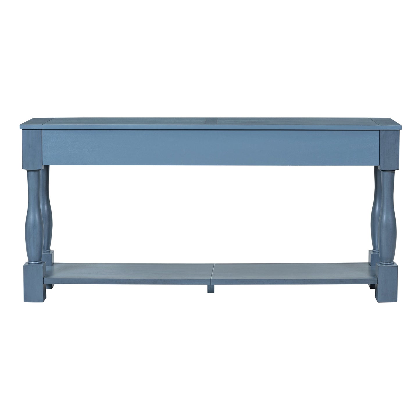 TREXM Console Table 63' Long Console Table with Drawers and Shelf for Entryway, Hallway, Living Room (Navy, OLD SKU: WF314993AAM) - 1st Choice Furniture Direct