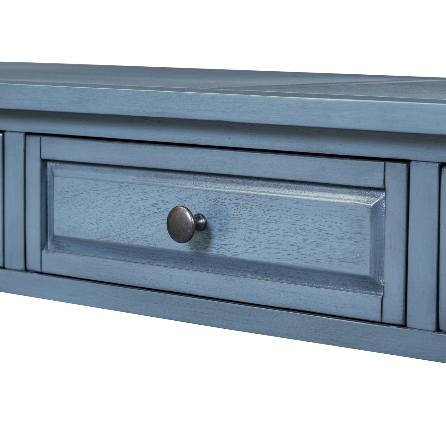 TREXM Console Table 63' Long Console Table with Drawers and Shelf for Entryway, Hallway, Living Room (Navy, OLD SKU: WF314993AAM) - 1st Choice Furniture Direct
