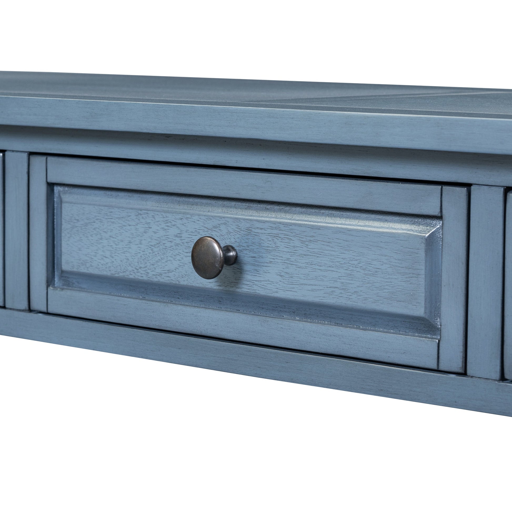 TREXM Console Table 63' Long Console Table with Drawers and Shelf for Entryway, Hallway, Living Room (Navy, OLD SKU: WF314993AAM) - 1st Choice Furniture Direct