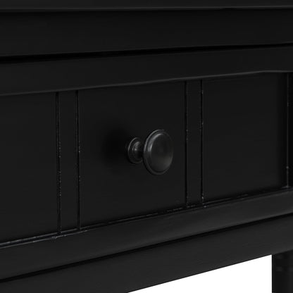 TREXM Daisy Series Console Table Traditional Design with Two Drawers and Bottom Shelf (Black) - 1st Choice Furniture Direct