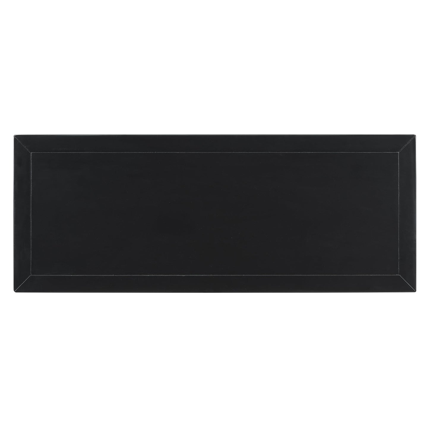TREXM Daisy Series Console Table Traditional Design with Two Drawers and Bottom Shelf (Black) - 1st Choice Furniture Direct