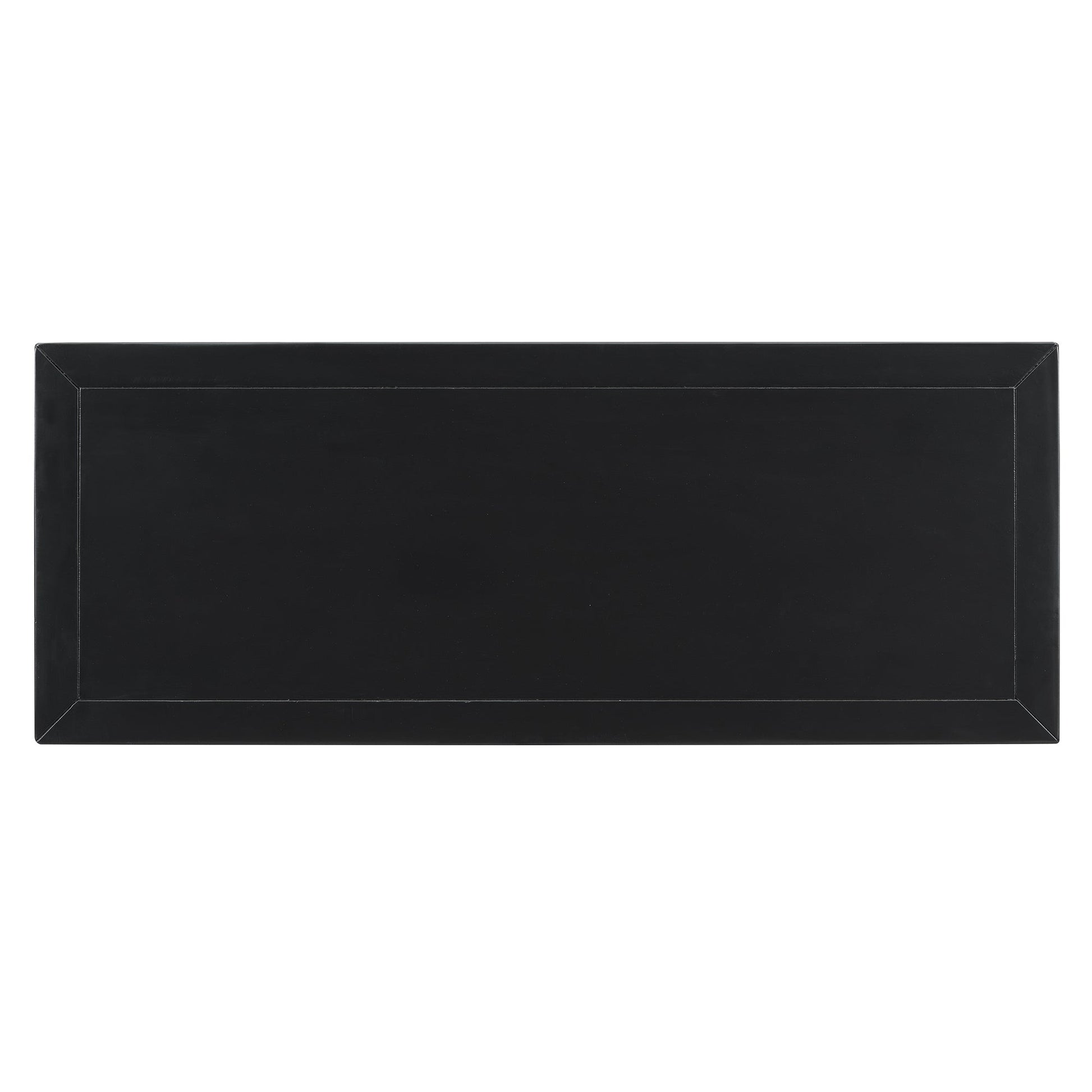 TREXM Daisy Series Console Table Traditional Design with Two Drawers and Bottom Shelf (Black) - 1st Choice Furniture Direct