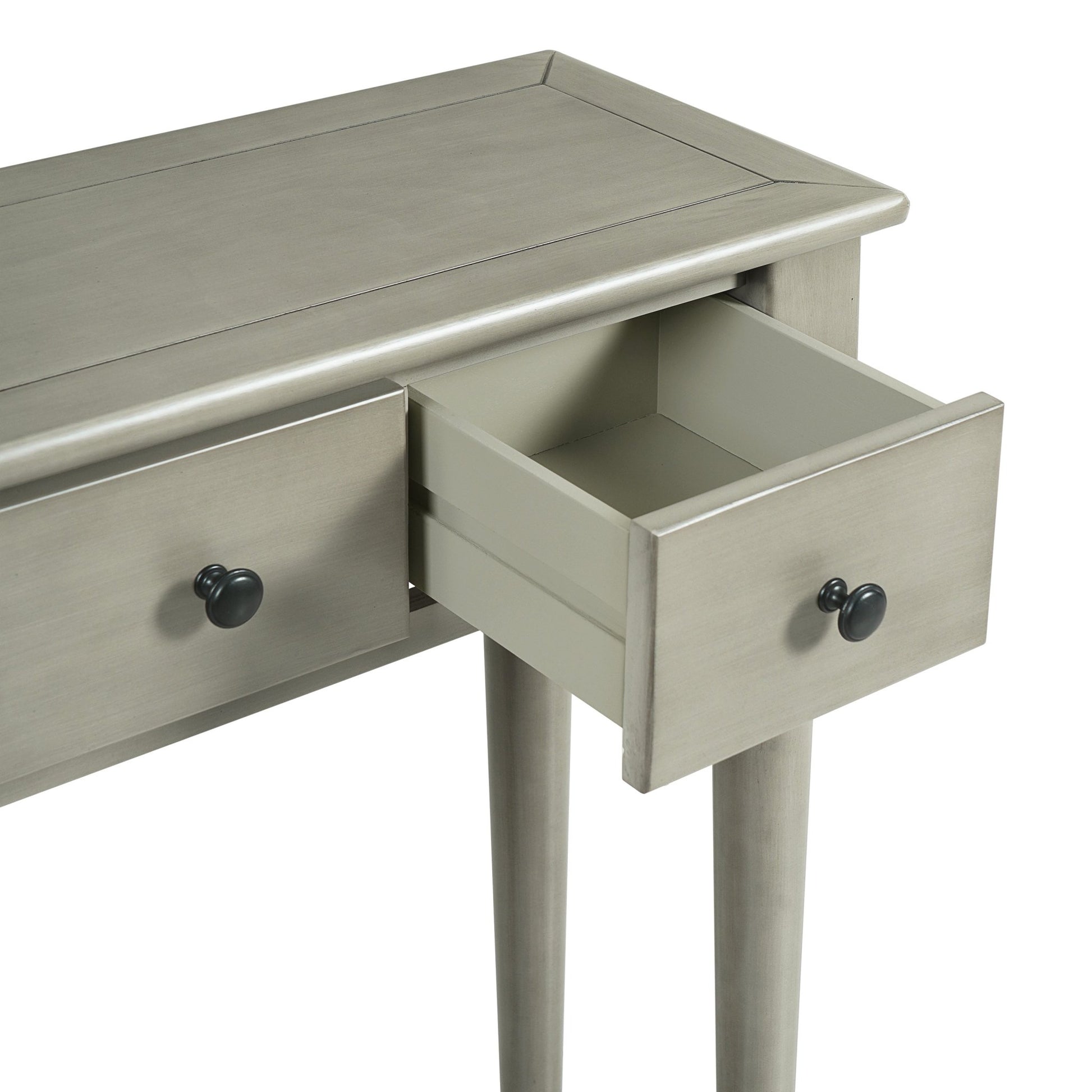 TREXM Entryway Table with 4 Drawers, Retro Console Table with Open Shelf for Entryways, Living Rooms, and Hallways (Grey Wash) - 1st Choice Furniture Direct