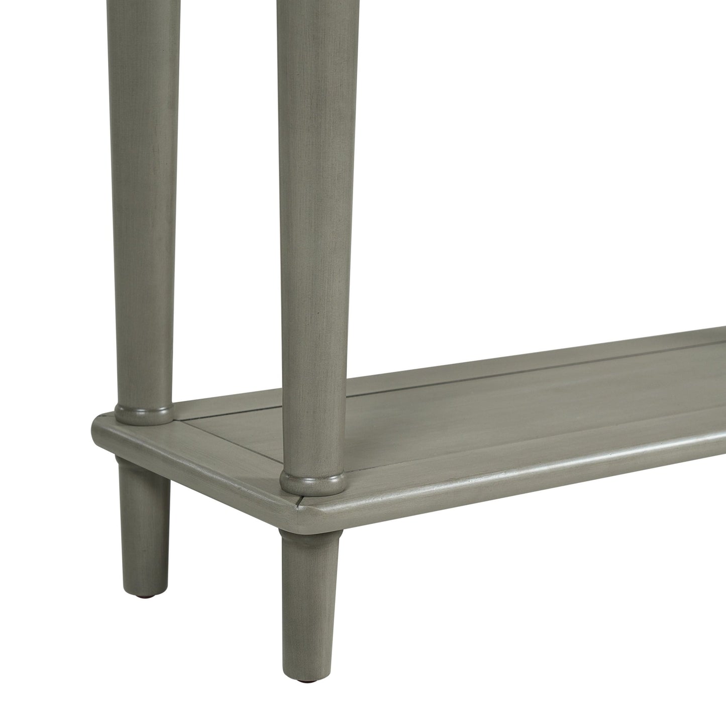 TREXM Entryway Table with 4 Drawers, Retro Console Table with Open Shelf for Entryways, Living Rooms, and Hallways (Grey Wash) - 1st Choice Furniture Direct