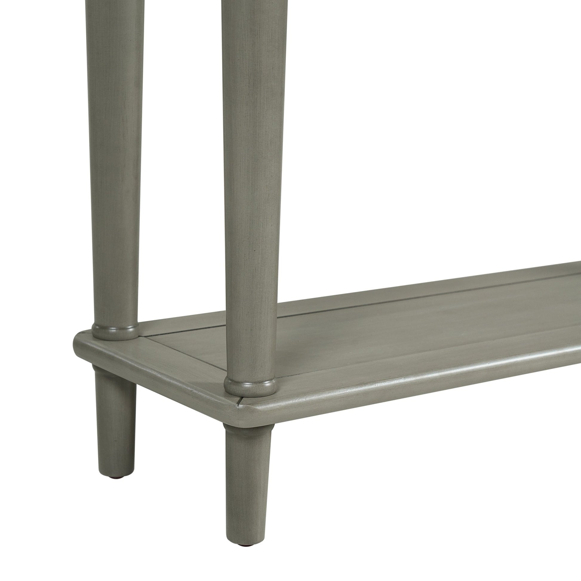 TREXM Entryway Table with 4 Drawers, Retro Console Table with Open Shelf for Entryways, Living Rooms, and Hallways (Grey Wash) - 1st Choice Furniture Direct