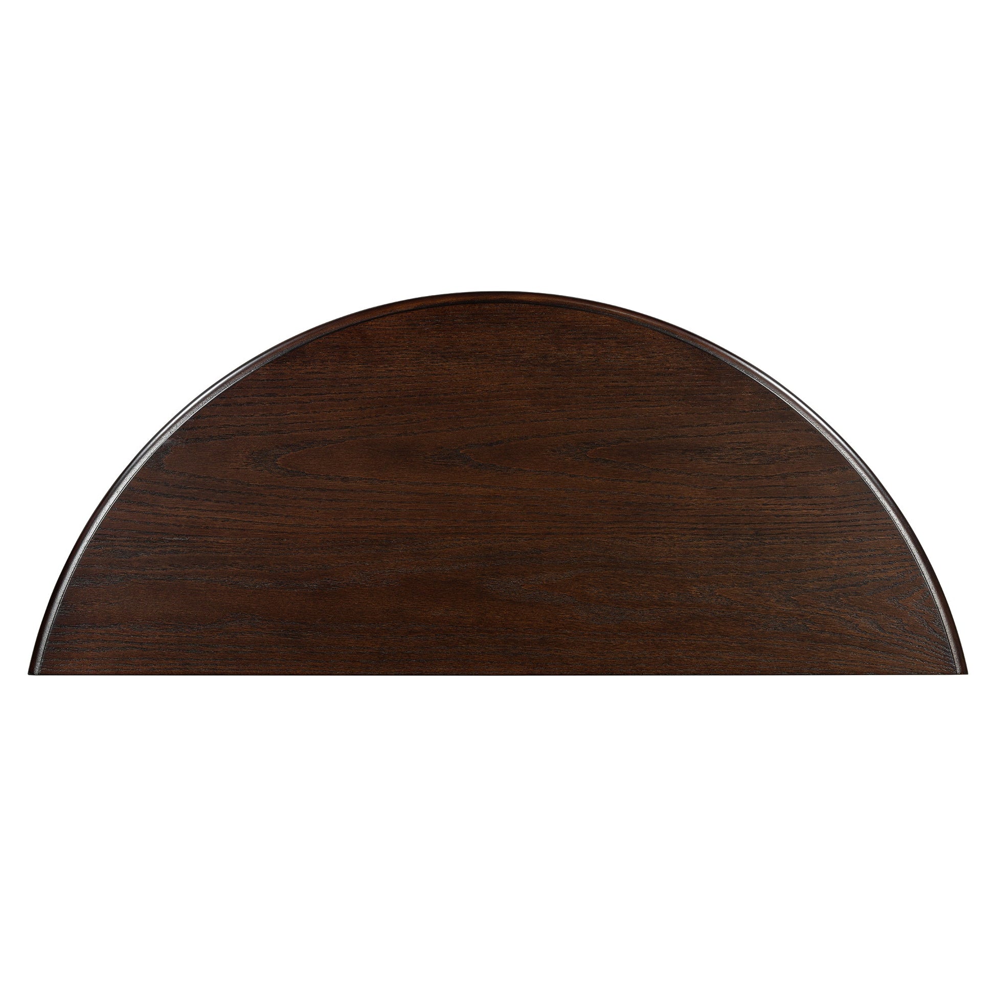 TREXM Farmhouse Half Moon Console Table with Drawer & Shelf - Rustic Accent Table, Sofa Table for Entryway, Living Room, Hallway and Foyer (Espresso) - 1st Choice Furniture Direct