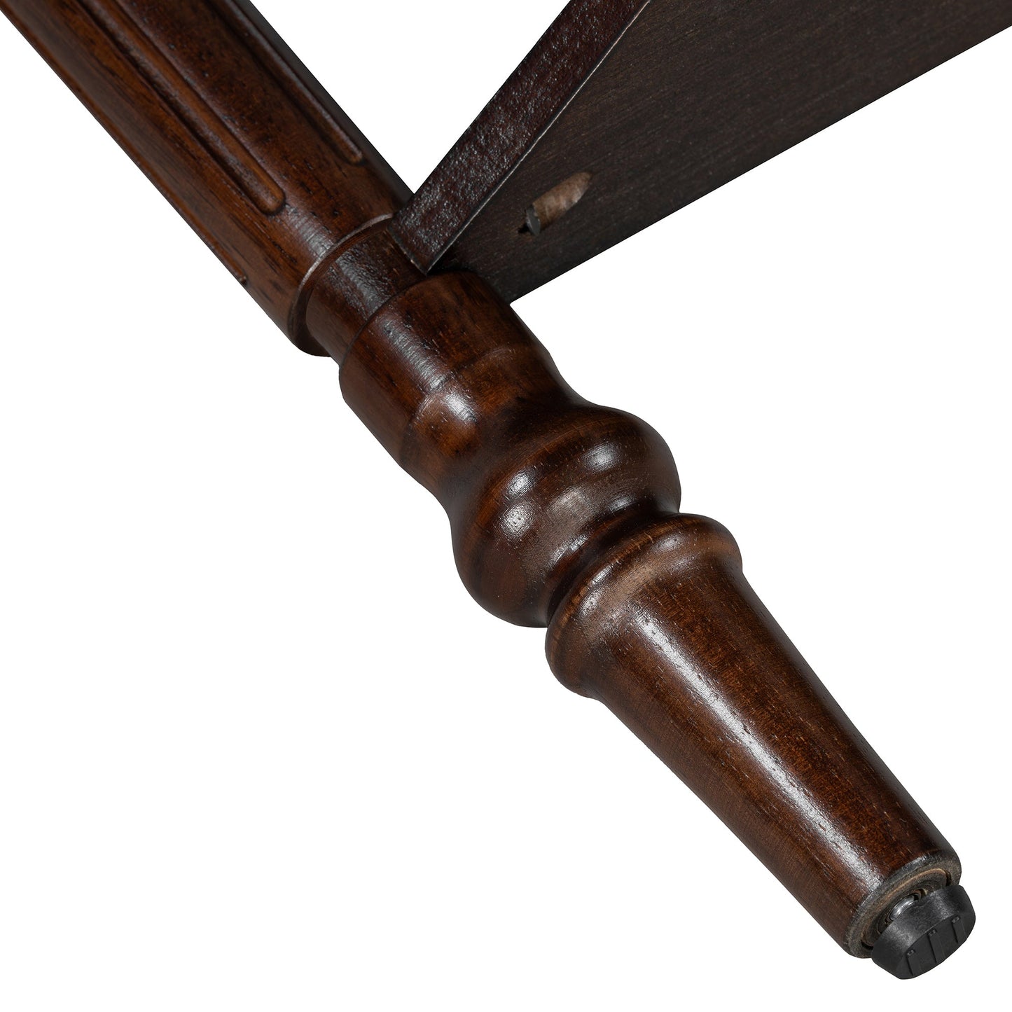 TREXM Farmhouse Half Moon Console Table with Drawer & Shelf - Rustic Accent Table, Sofa Table for Entryway, Living Room, Hallway and Foyer (Espresso) - 1st Choice Furniture Direct