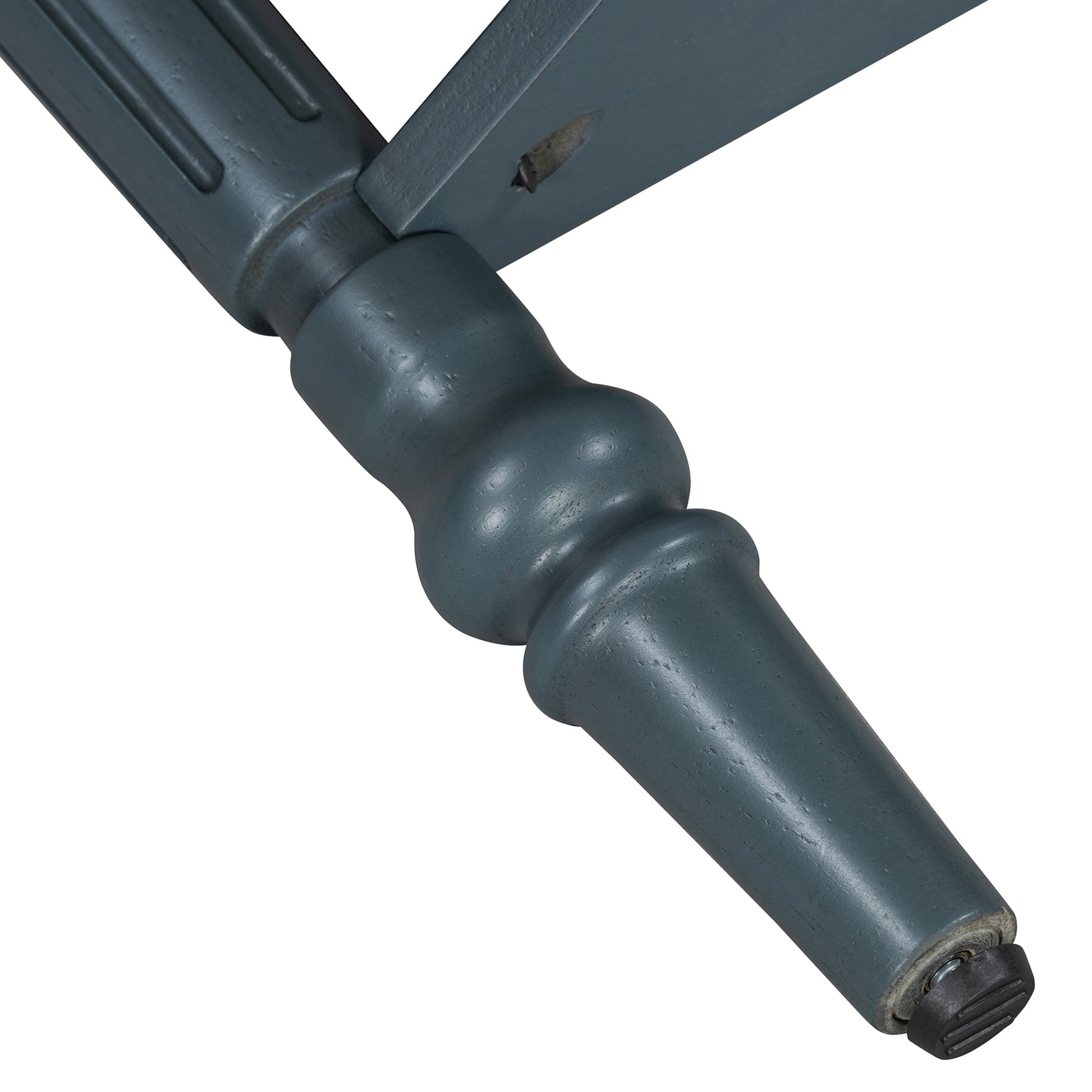 TREXM Farmhouse Half Moon Console Table with Drawer & Shelf - Rustic Accent Table, Sofa Table for Entryway, Living Room, Hallway and Foyer (Navy) - 1st Choice Furniture Direct