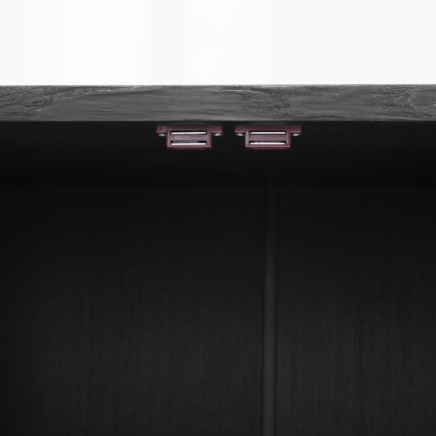 TREXM Farmhouse Sideboard Cabinet with Storage, Wood Buffet Cabinet with Glass Doors and Adjustable Shelves for Kitchen, Dining Room and Living Room (Black) - 1st Choice Furniture Direct