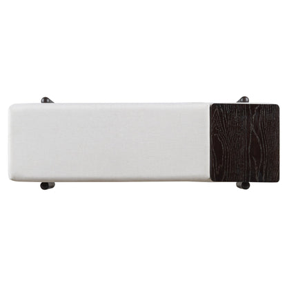 TREXM Farmhouse Upholstered Storage Bench with Hidden Compartment, Modern Entryway Bench for Living Room, Entryway, and Hallways (Espresso) - 1st Choice Furniture Direct