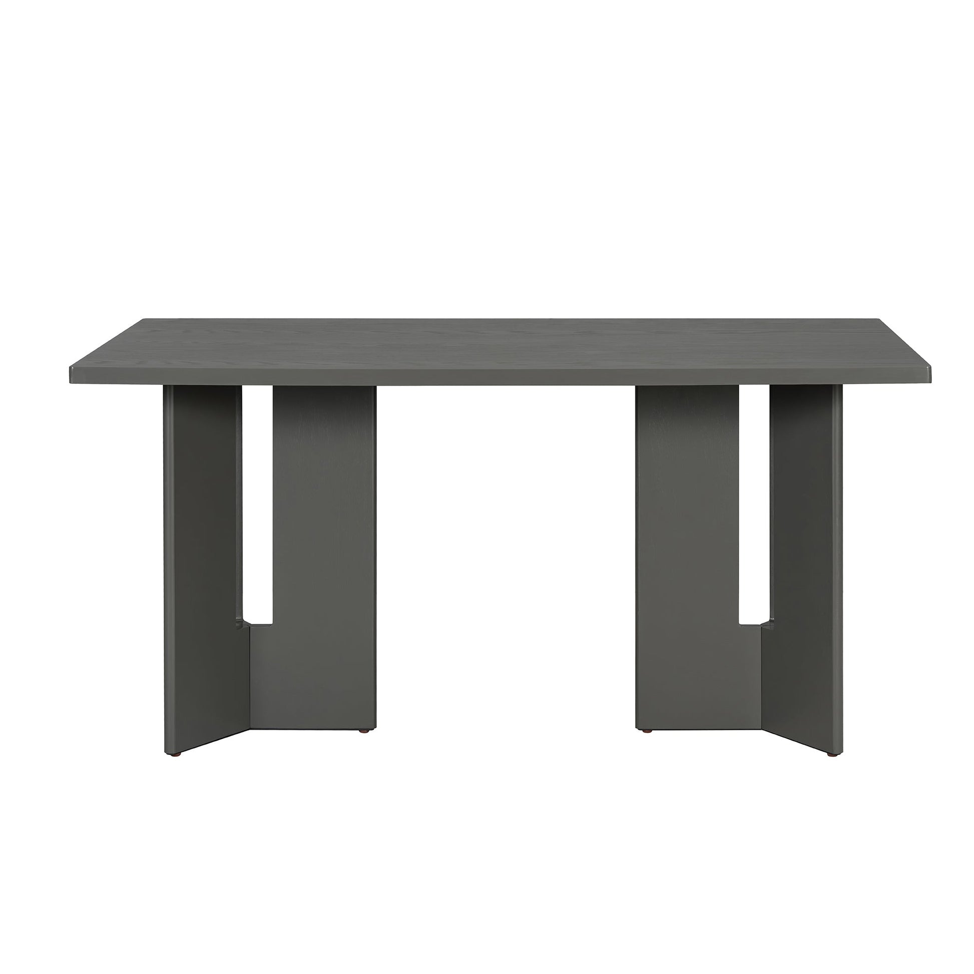 TREXM Farmhouse Wood Dining Table, 60' Rectangular Dining Table with Cutout Table Legs for Dining Room, Kitchen and Living Room (Gray) - 1st Choice Furniture Direct