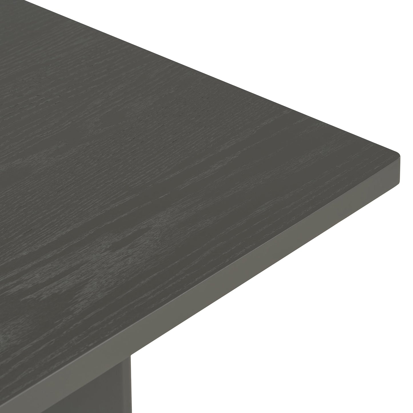 TREXM Farmhouse Wood Dining Table, 60' Rectangular Dining Table with Cutout Table Legs for Dining Room, Kitchen and Living Room (Gray) - 1st Choice Furniture Direct