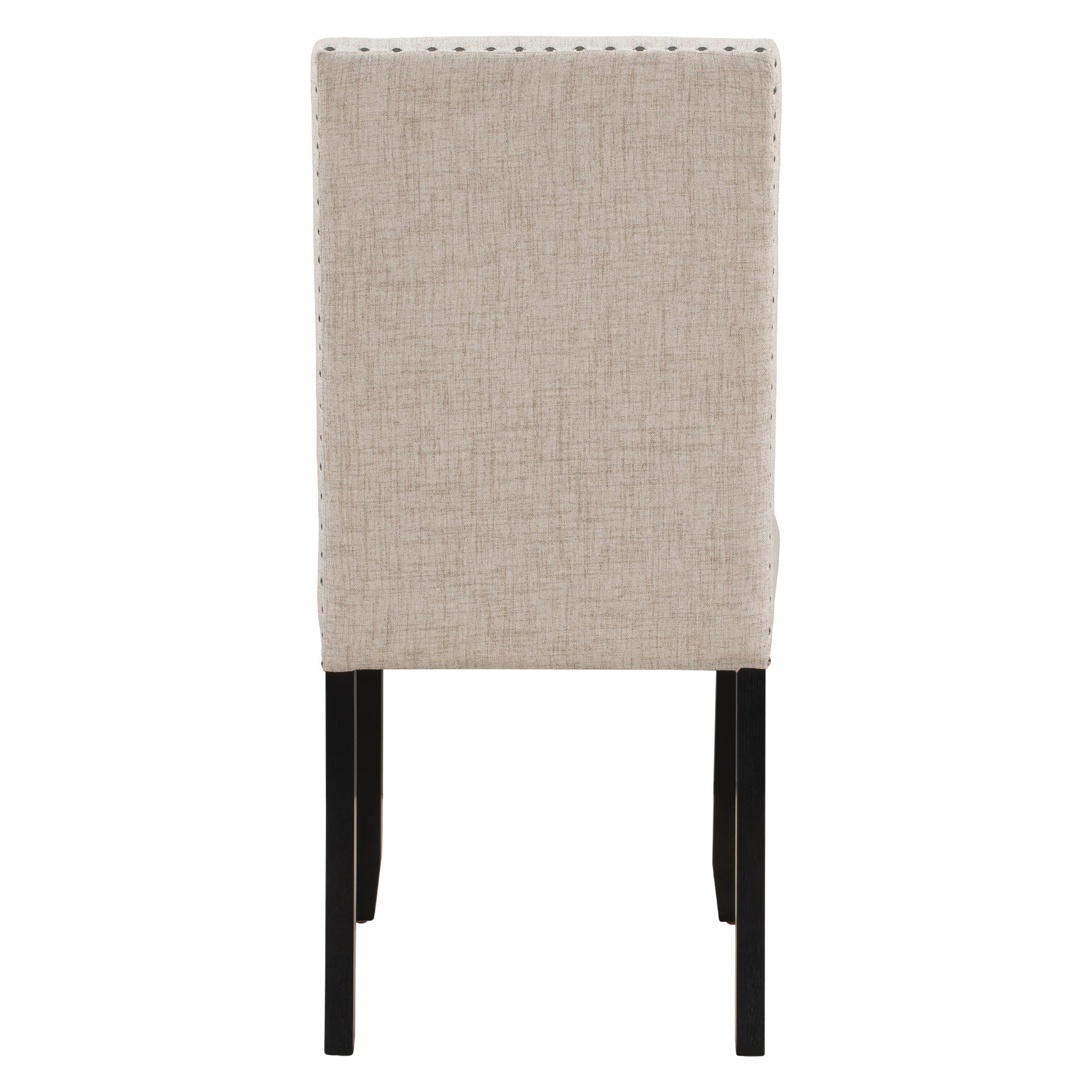 TREXM Faux Marble 5 - Piece Dining Set Table with 4 Thicken Cushion Dining Chairs, White/Beige+Black, Rubber Wood - 1st Choice Furniture Direct